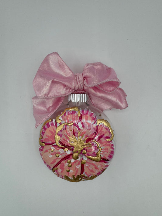 Large Chinoiserie Glass Globe Ornaments