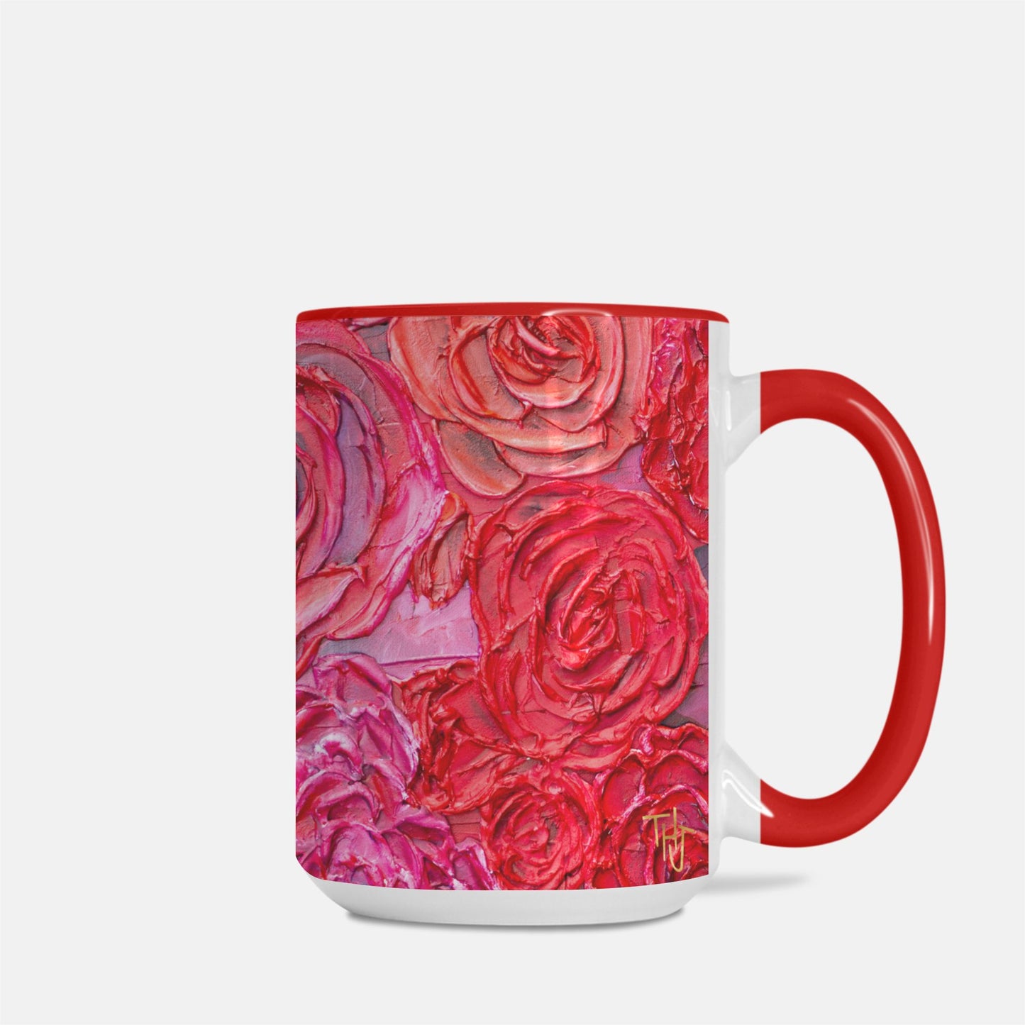 Mug Deluxe 15 oz. (Red + White)